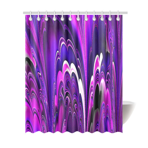 marbled fractal 417 B by JamColors Shower Curtain 69"x84"