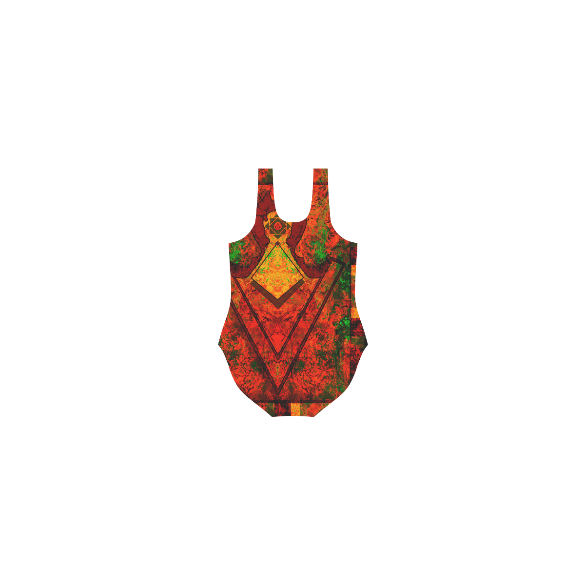 Forged in Fire Vest One Piece Swimsuit (Model S04)