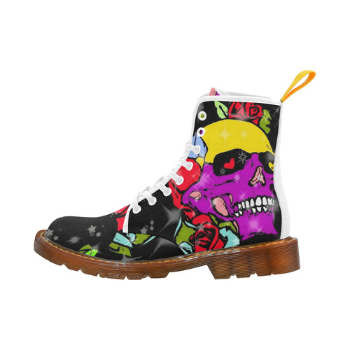 A Skull of Love by Popart Lover Martin Boots For Women Model 1203H
