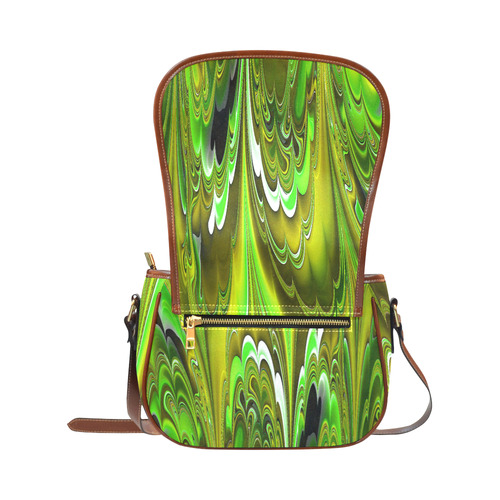 marbled fractal 417C by JamColors Saddle Bag/Small (Model 1649) Full Customization
