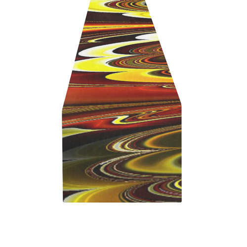 marbled fractal 417 A by JamColors Table Runner 14x72 inch