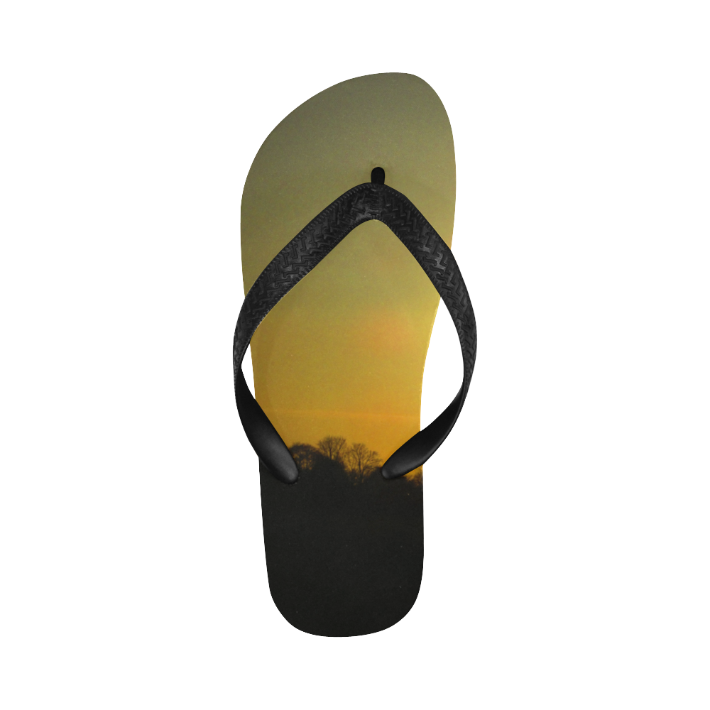 Golden sunset Flip Flops for Men/Women (Model 040)