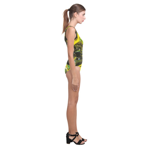 Liquified Rainforest Vest One Piece Swimsuit (Model S04)