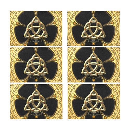 The celtic knote, golden design Placemat 12’’ x 18’’ (Set of 6)