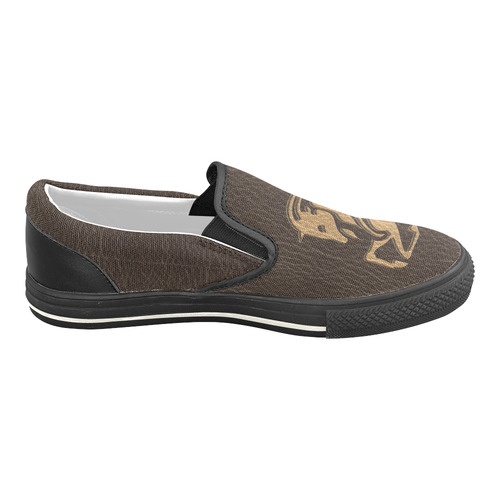 Leather-Look Zodiac Capricorn Slip-on Canvas Shoes for Kid (Model 019)