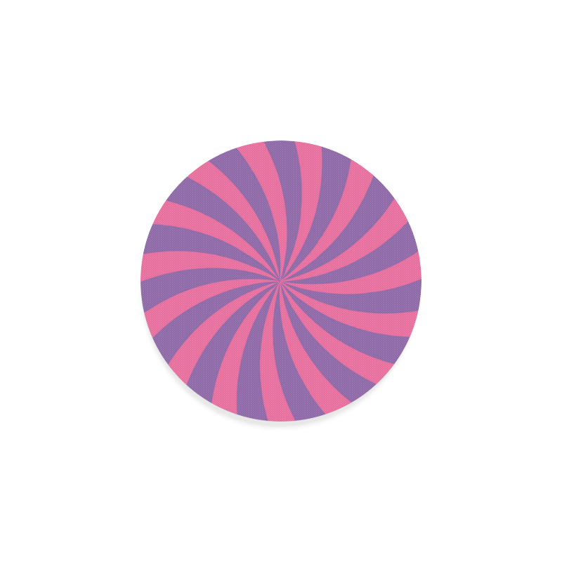 Pink and Purple Swirl Round Coaster