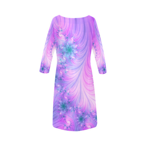 Chic and elegant spiral fractal Round Collar Dress (D22)