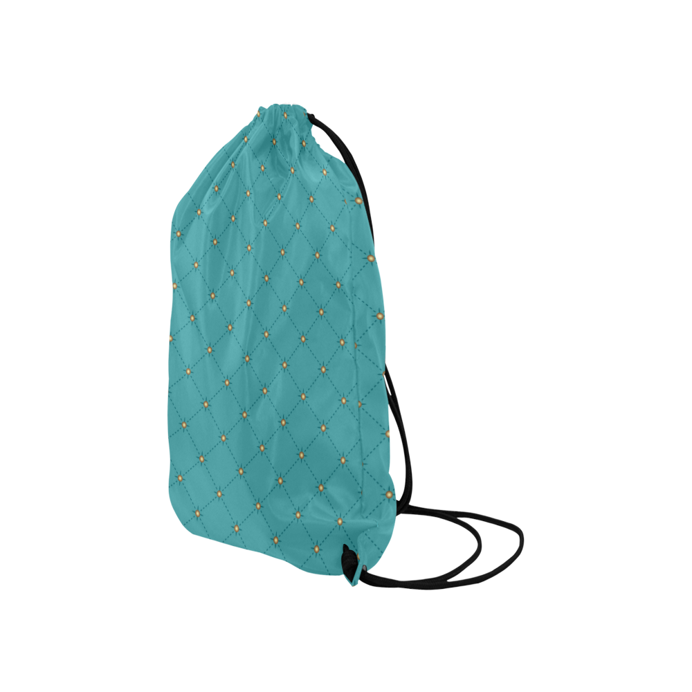 Teal Tuft Small Drawstring Bag Model 1604 (Twin Sides) 11"(W) * 17.7"(H)