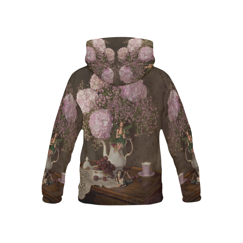 A Fairy Dreaming In Pastel All Over Print Hoodie for Kid (USA Size) (Model H13)