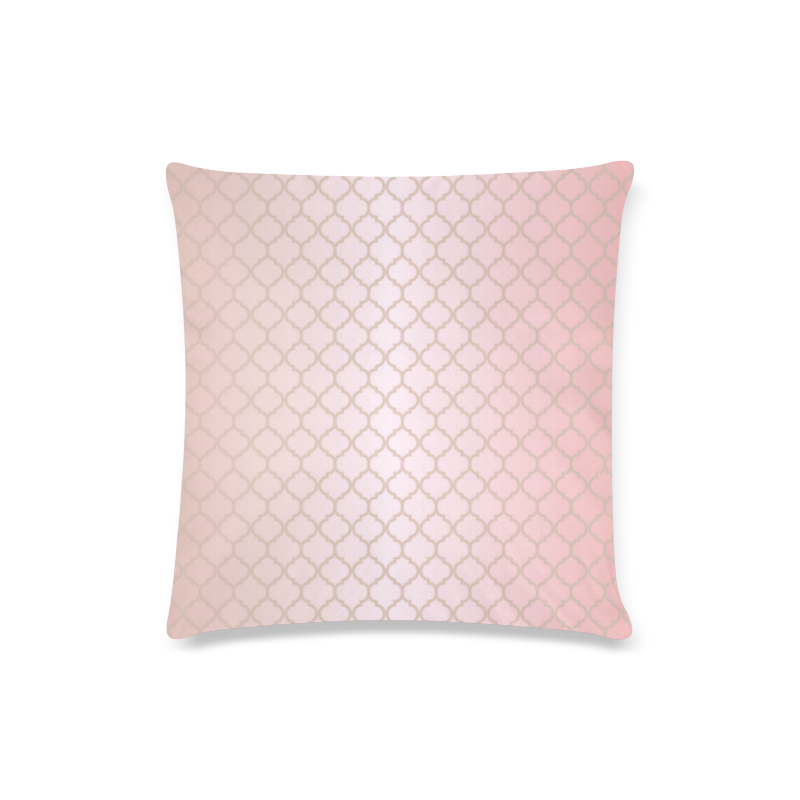 "Pretty in Pink" Custom Zippered Pillow Case 16"x16"(Twin Sides)