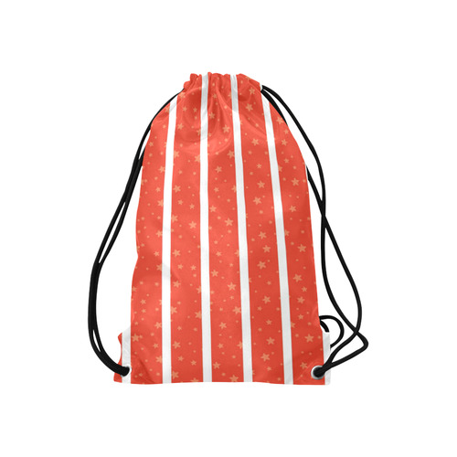"Stripes n Stars" Small Drawstring Bag Model 1604 (Twin Sides) 11"(W) * 17.7"(H)