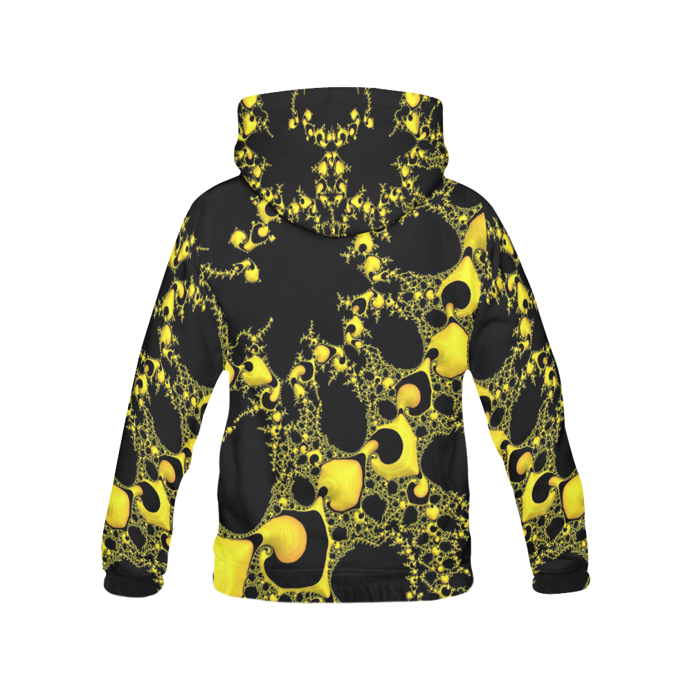 special fractal 04 yellow All Over Print Hoodie for Men (USA Size) (Model H13)