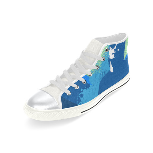 Hip-hop High Top Canvas Shoes for Kid (Model 017)