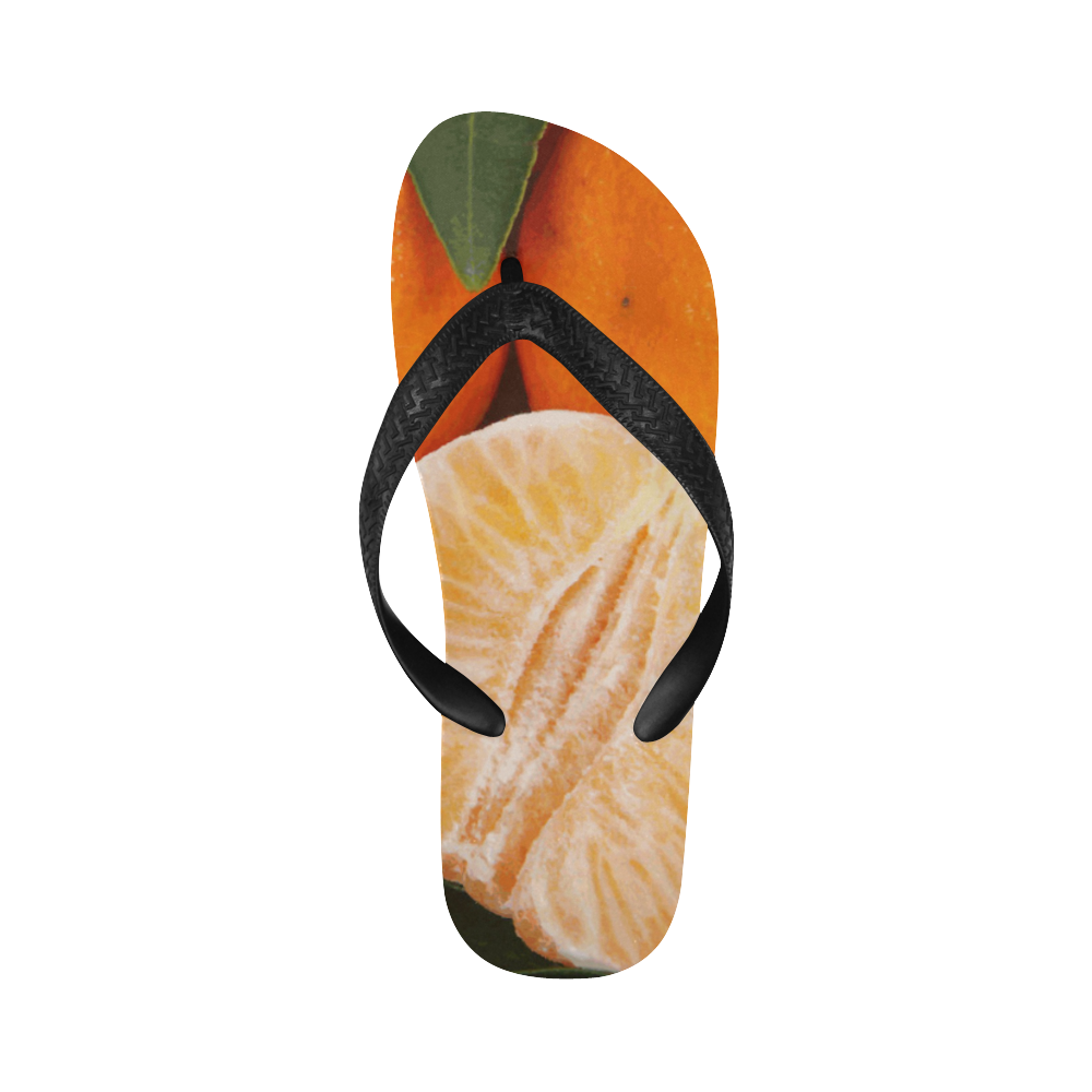 Oranges & Peeled Orange Fruit Flip Flops for Men/Women (Model 040)