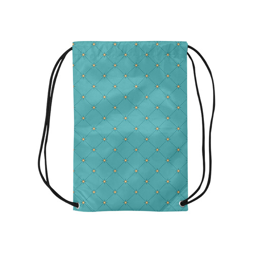 Teal Tuft Small Drawstring Bag Model 1604 (Twin Sides) 11"(W) * 17.7"(H)