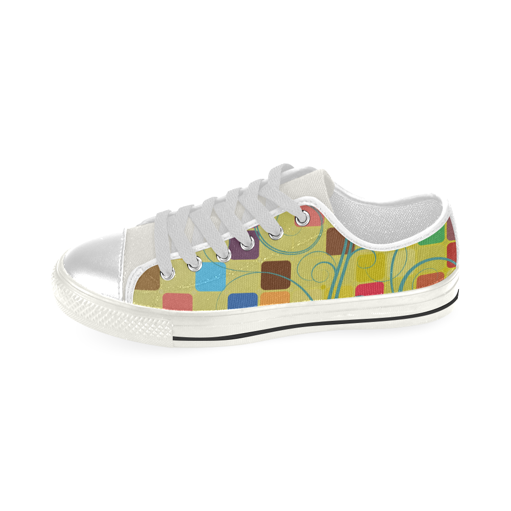 Abstract Low Top Canvas Shoes for Kid (Model 018)