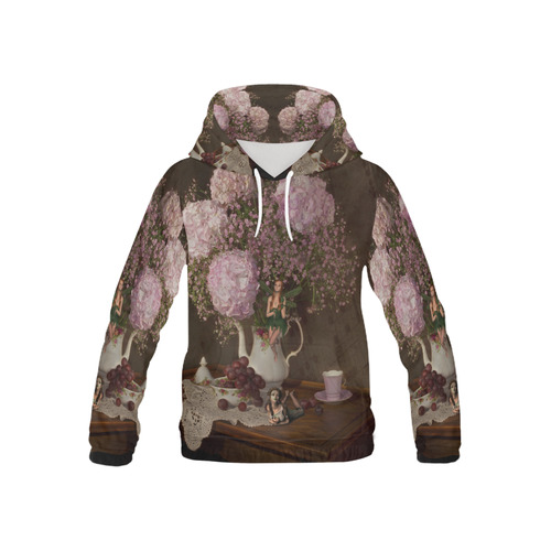 A Fairy Dreaming In Pastel All Over Print Hoodie for Kid (USA Size) (Model H13)