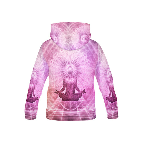 Holy Yoga Lotus Meditation All Over Print Hoodie for Kid (USA Size) (Model H13)