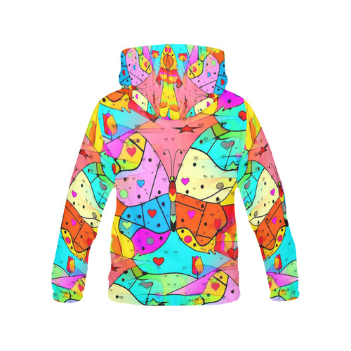 Buuterfly by Nico Bielow All Over Print Hoodie for Women (USA Size) (Model H13)