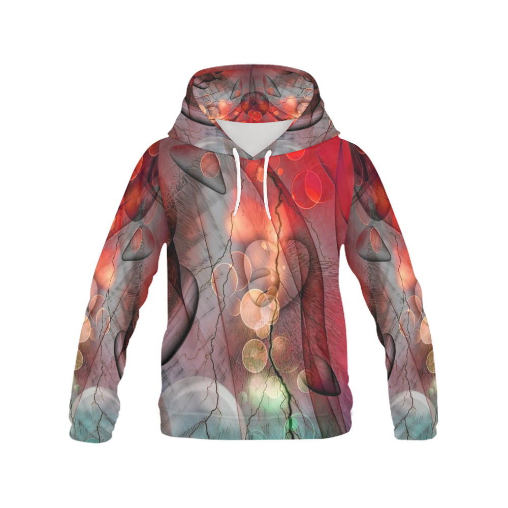 Red Dropsby Nico Bielow All Over Print Hoodie for Men (USA Size) (Model H13)