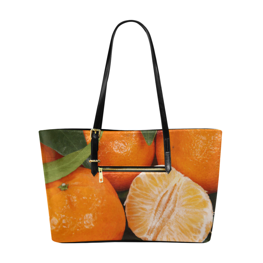 Oranges & Peeled Orange Fruit Euramerican Tote Bag/Large (Model 1656 ...