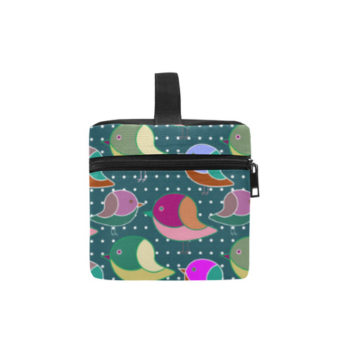 Simply Geometric Cute Birds Pattern Colored Lunch Bag/Large (Model 1658)