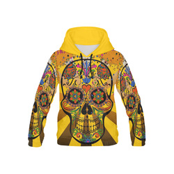 psychedelic Pop Skull 317A by JamColors All Over Print Hoodie for Kid (USA Size) (Model H13)