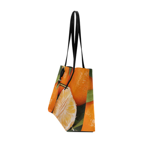 Oranges & Peeled Orange Fruit Euramerican Tote Bag/Large (Model 1656 ...