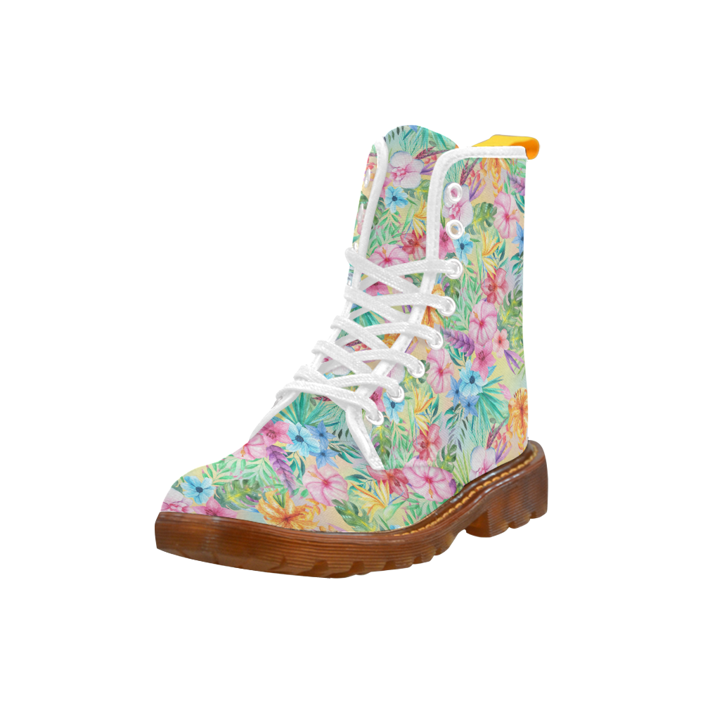 Wispy Summer Floral Martin Boots For Women Model 1203H