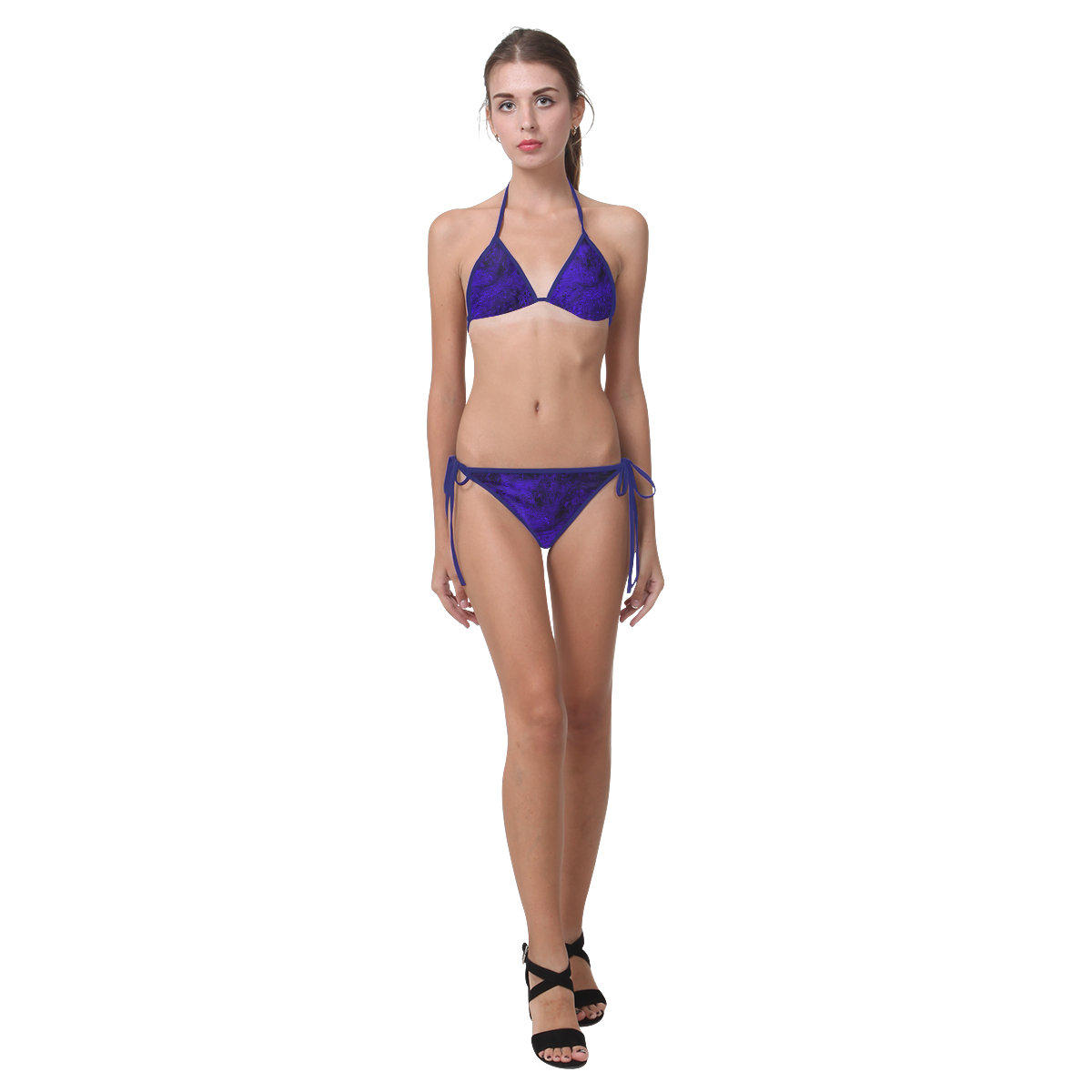 Secret Caves - Ocean Blue Custom Bikini Swimsuit (Model S01)