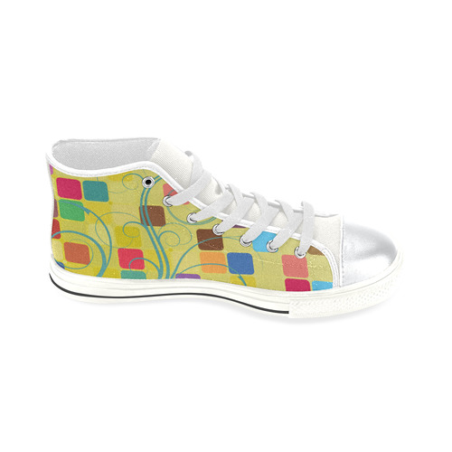 Abstract High Top Canvas Shoes for Kid (Model 017)