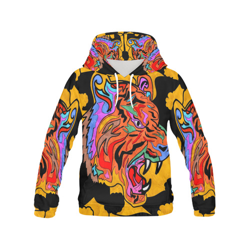 Amazing Tiger by Popart Lover All Over Print Hoodie for Men (USA Size) (Model H13)