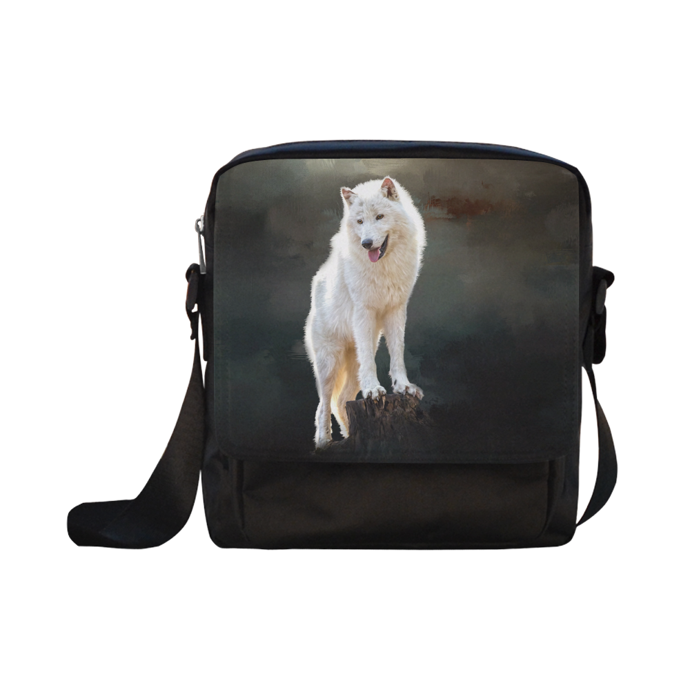 A wonderful painted arctic wolf Crossbody Nylon Bags (Model 1633)