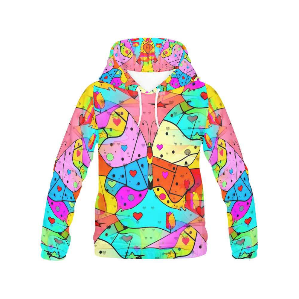 Buuterfly by Nico Bielow All Over Print Hoodie for Women (USA Size) (Model H13)
