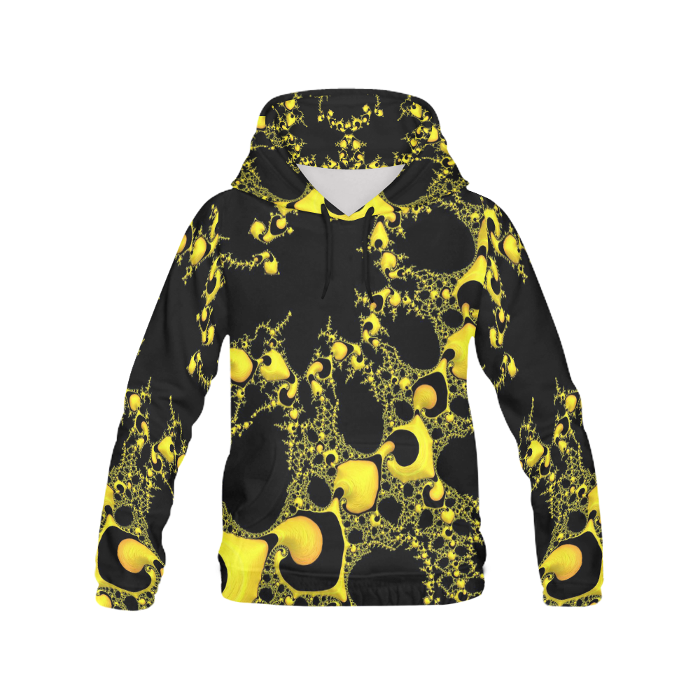 special fractal 04 yellow All Over Print Hoodie for Men (USA Size) (Model H13)