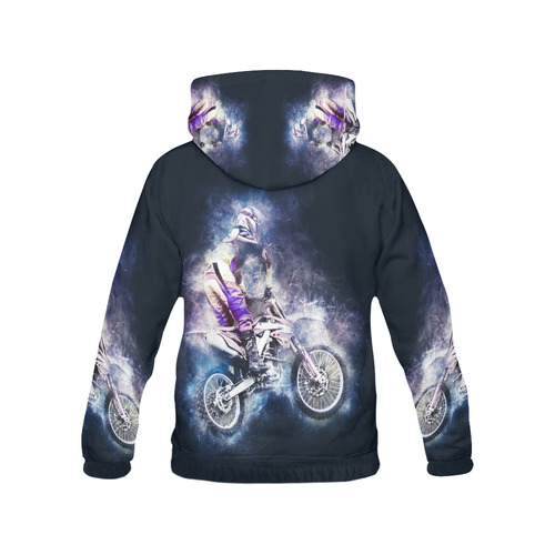 Motocross Motorcycle Motorbike All Over Print Hoodie for Men (USA Size) (Model H13)