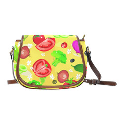 Vegetables Tomatoes Olives Cucumbers Onions Saddle Bag/Large (Model 1649)
