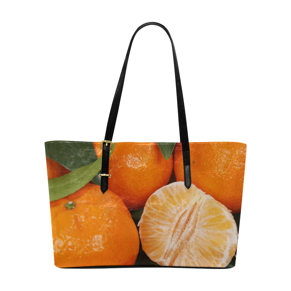 Oranges & Peeled Orange Fruit Euramerican Tote Bag/Large (Model 1656 ...