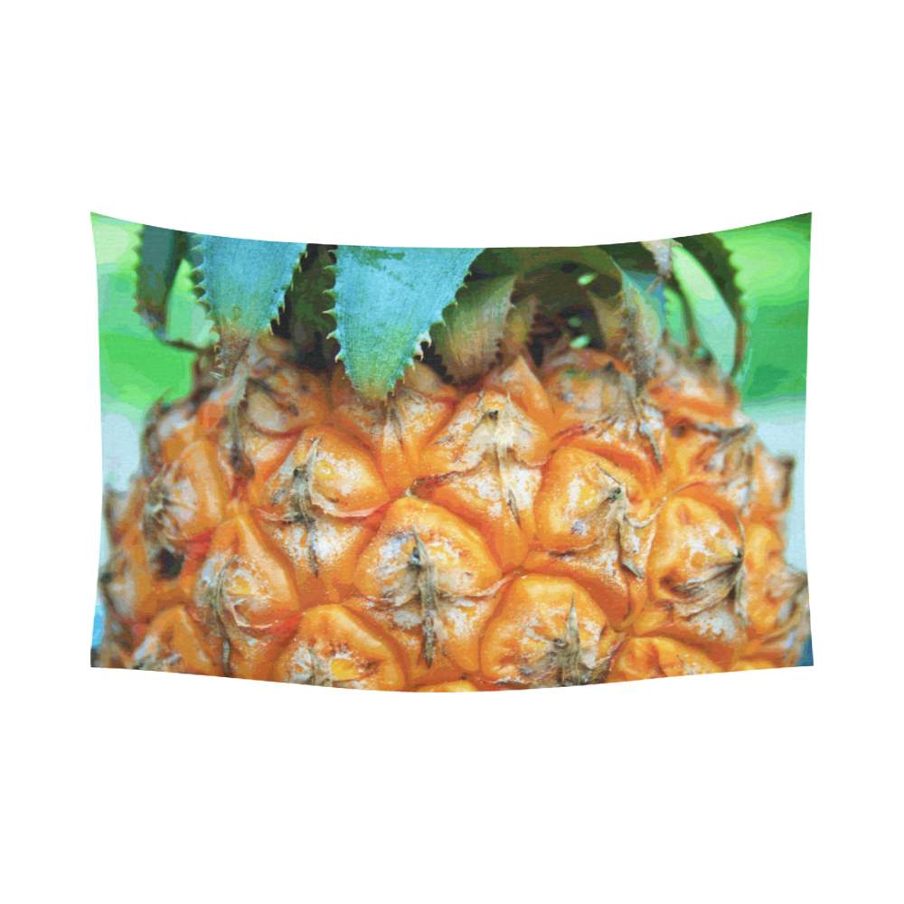 Pineapple Fruit Cotton Linen Wall Tapestry 90"x 60"