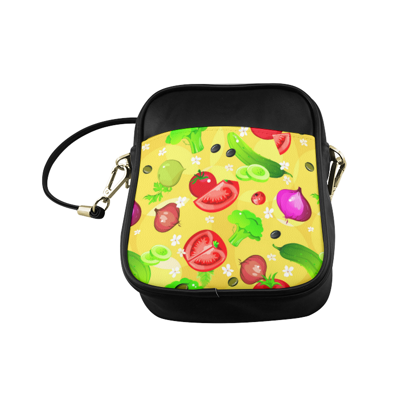 Vegetables Tomatoes Olives Cucumbers Onions Sling Bag (Model 1627)