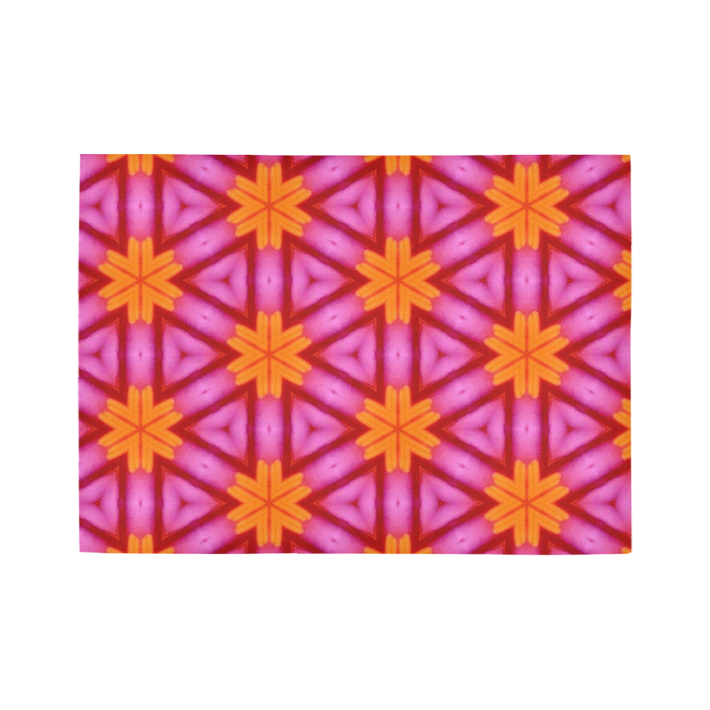 Geometric Tile Floral Pattern Area Rug7'x5'