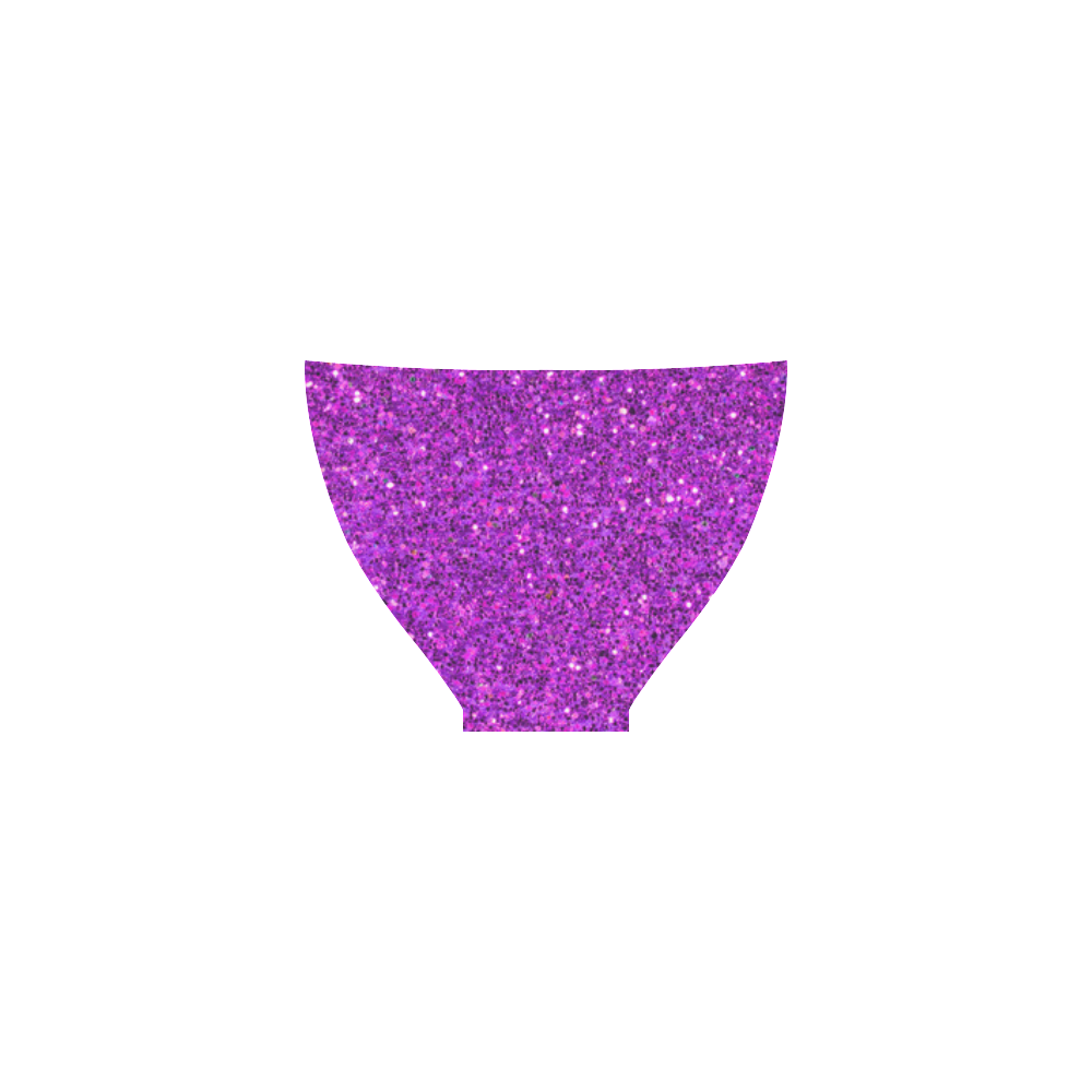 purple glitter Custom Bikini Swimsuit