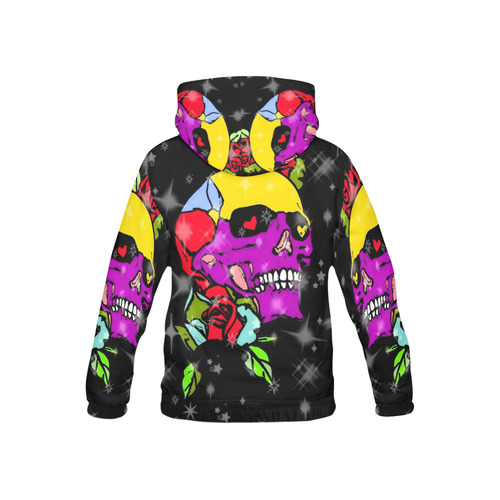 A Skull of Love by Popart Lover All Over Print Hoodie for Kid (USA Size) (Model H13)
