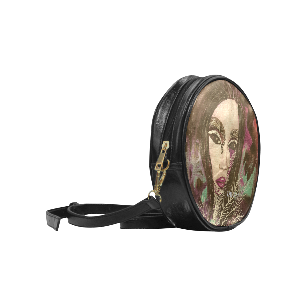 Lavendar Love crossbody bag Round Sling Bag (Model 1647)