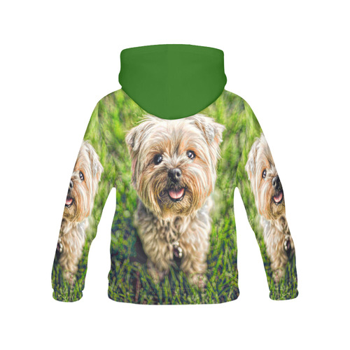 Photography - PRETTY LITTLE DOG All Over Print Hoodie for Women (USA Size) (Model H13)