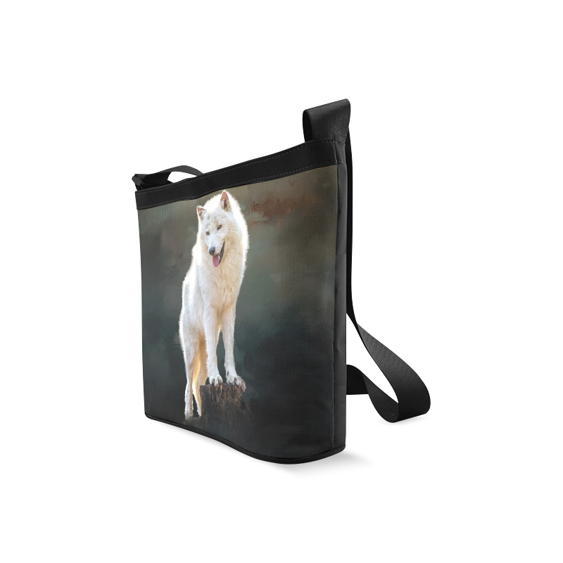 A wonderful painted arctic wolf Crossbody Bags (Model 1613)