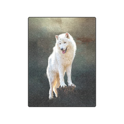 A wonderful painted arctic wolf Blanket 50"x60"
