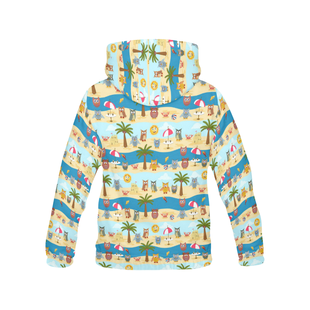 summer owls All Over Print Hoodie for Women (USA Size) (Model H13)