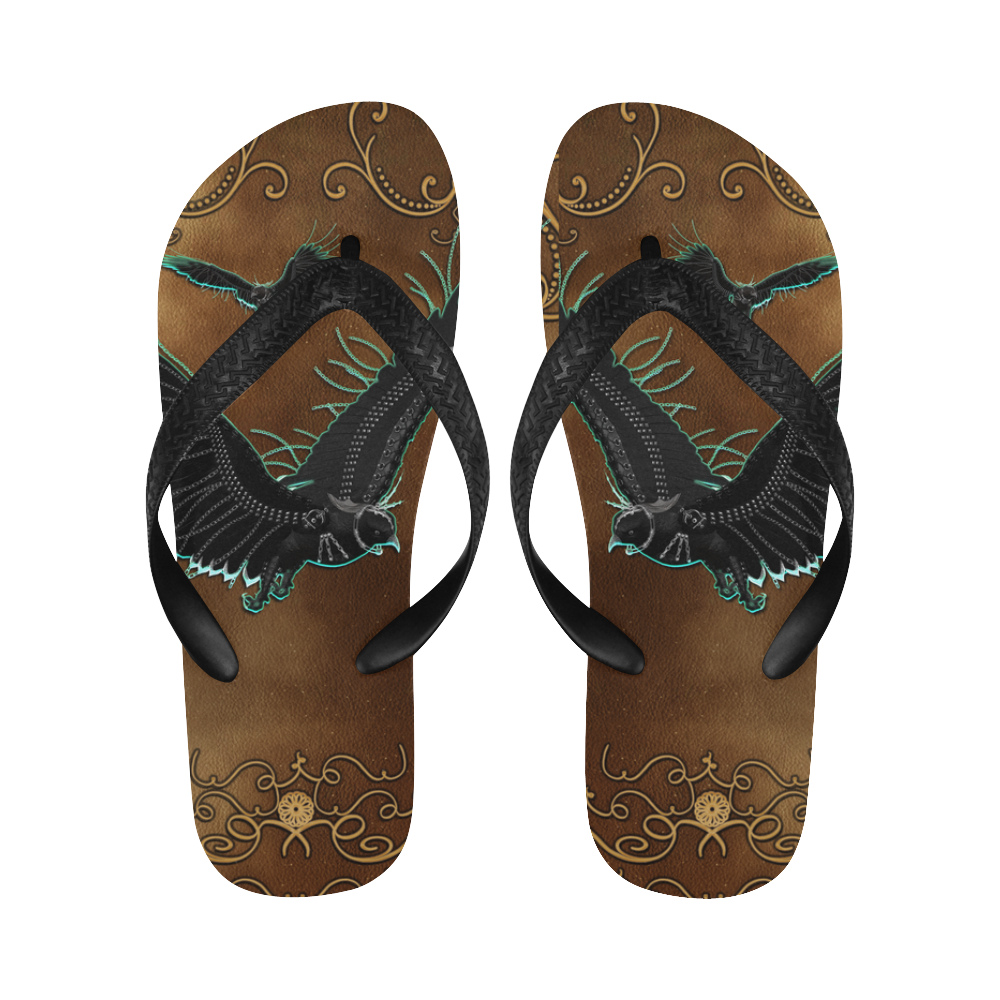 Fantasy birds Flip Flops for Men/Women (Model 040)