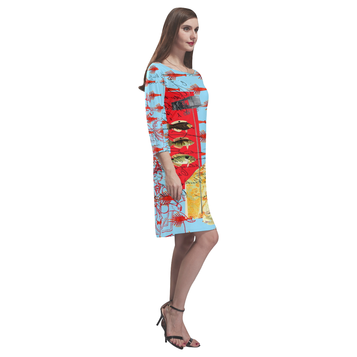 THE SHOWY PLANE HUNTER III Rhea Loose Round Neck Dress(Model D22)